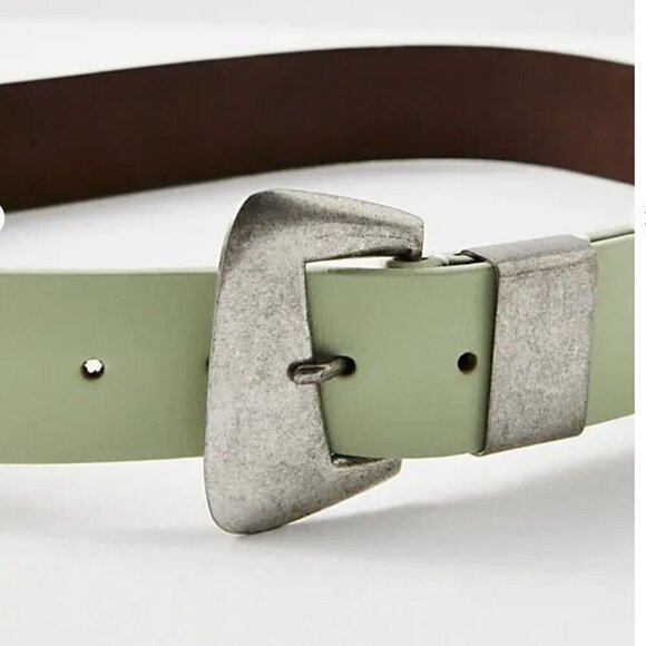 NWT Free People Siggy Leather Belt in Patina - Picture 3 of 4